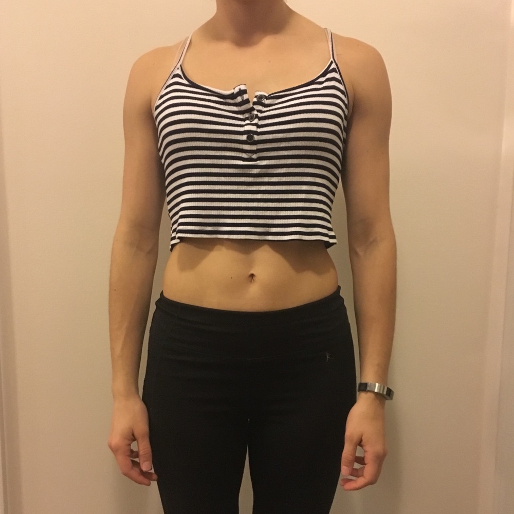 Forever 21 cross strap crop top